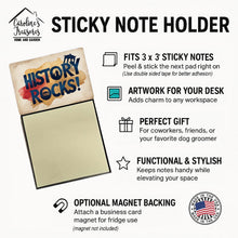 Load image into Gallery viewer, History Rocks Funny Sticky Note Holder for Teacher's Gift