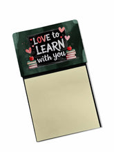 Load image into Gallery viewer, Love to Learn with You Funny Sticky Note Holder for Teacher's Gift