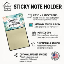Load image into Gallery viewer, Progress Over Perfection Funny Sticky Note Holder for Teacher's Gift