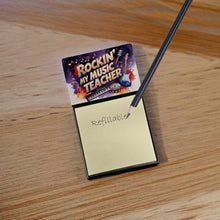 Load image into Gallery viewer, Rockin’ My Music Teacher Funny Sticky Note Holder for Teacher's Gift
