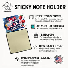 Load image into Gallery viewer, Stars, Stripes &amp; A+ Teachers Funny Sticky Note Holder for Teacher's Gift