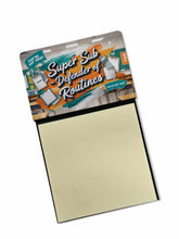 Load image into Gallery viewer, Super Sub – Defender of Routines Funny Sticky Note Holder for Teacher's Gift