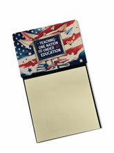Load image into Gallery viewer, Teaching One Nation Under Education Funny Sticky Note Holder for Teacher's Gift