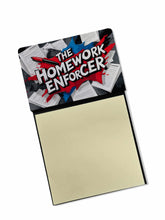 Load image into Gallery viewer, The Homework Enforcer Funny Sticky Note Holder for Teacher's Gift
