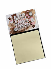 Load image into Gallery viewer, This Desk is Powered by Chocolate and Deadlines Funny Sticky Note Holder for Teacher's Gift