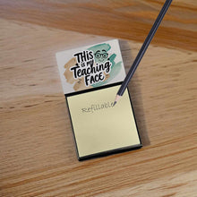 Load image into Gallery viewer, This is My Teaching Face Funny Sticky Note Holder for Teacher's Gift