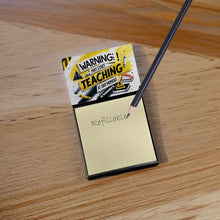 Load image into Gallery viewer, Warning May Start Teaching at Any Moment Funny Sticky Note Holder for Teacher's Gift