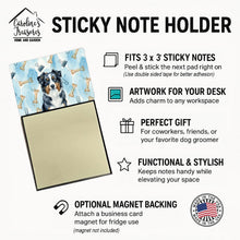Load image into Gallery viewer, Black Australian Shepherd Coworker Watercolor Sticky Note Holder