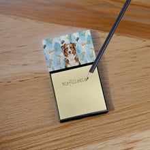Load image into Gallery viewer, Red Merle Australian Shepherd Coworker Watercolor Sticky Note Holder