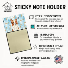 Load image into Gallery viewer, Red and White Border Collie Coworker Watercolor Sticky Note Holder