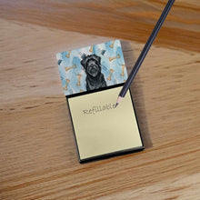 Load image into Gallery viewer, Black Briard Coworker Watercolor Sticky Note Holder
