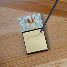 Load image into Gallery viewer, Orange and White Brittany Coworker Watercolor Sticky Note Holder