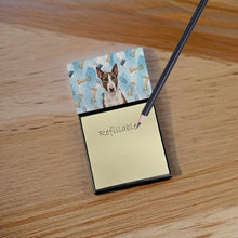 Load image into Gallery viewer, Brindle and White Bull Terrier Coworker Watercolor Sticky Note Holder