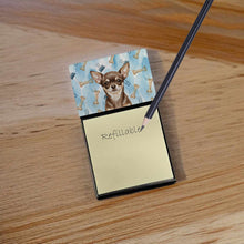Load image into Gallery viewer, Chocolate Chihuahua Coworker Watercolor Sticky Note Holder