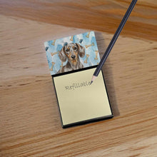 Load image into Gallery viewer, Dapple Dachshund Coworker Watercolor Sticky Note Holder