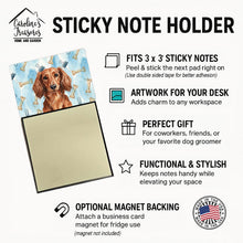 Load image into Gallery viewer, Longhaired Red Dachshund Coworker Watercolor Sticky Note Holder