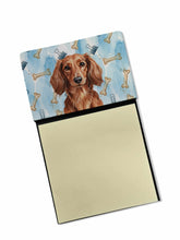 Load image into Gallery viewer, Longhaired Red Dachshund Coworker Watercolor Sticky Note Holder
