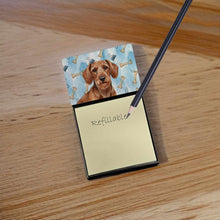 Load image into Gallery viewer, Wirehaired Red Dachshund Coworker Watercolor Sticky Note Holder