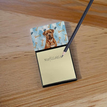 Load image into Gallery viewer, Mahogany Dogue de Bordeaux Coworker Watercolor Sticky Note Holder