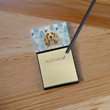 Load image into Gallery viewer, Lemon Roan English Cocker Spaniel Coworker Watercolor Sticky Note Holder