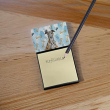 Load image into Gallery viewer, Brindle Greyhound Coworker Watercolor Sticky Note Holder