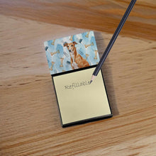 Load image into Gallery viewer, Red Greyhound Coworker Watercolor Sticky Note Holder