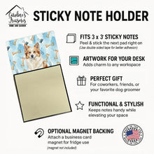 Load image into Gallery viewer, Tan Icelandic Sheepdog Coworker Watercolor Sticky Note Holder