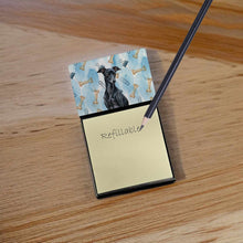 Load image into Gallery viewer, Black Italian Greyhound Coworker Watercolor Sticky Note Holder