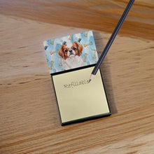 Load image into Gallery viewer, Red and White Japanese Chin Coworker Watercolor Sticky Note Holder