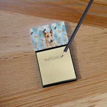 Load image into Gallery viewer, Miniature Bull Terrier Coworker Watercolor Sticky Note Holder