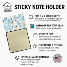 Load image into Gallery viewer, White Miniature Bull Terrier Coworker Watercolor Sticky Note Holder