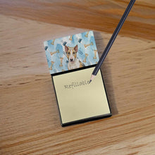 Load image into Gallery viewer, Tricolor Miniature Bull Terrier Coworker Watercolor Sticky Note Holder