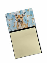 Load image into Gallery viewer, Fawn Staffordshire Bull Terrier Coworker Watercolor Sticky Note Holder