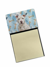Load image into Gallery viewer, White Staffordshire Bull Terrier Coworker Watercolor Sticky Note Holder