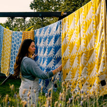 Load image into Gallery viewer, Daydream Driftweave Beach Blanket - Orange/Yellow