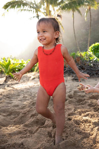 Coral Scrunch Kids One Piece
