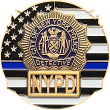 Load image into Gallery viewer, GL14-001 NYPD DETECTIVE New York City Police Negotiator Challenge Coin THIN BLUE LINE
