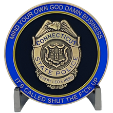Load image into Gallery viewer, DL1-16 new Version 2 Dispensary Container CSP Challenge Coin inspired by Connecticut State Police CT Trooper Matthew Spina