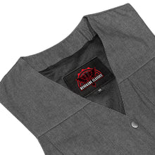Load image into Gallery viewer, Women's Rough Rub-Off Raw Finish Broken Gray Denim Vest