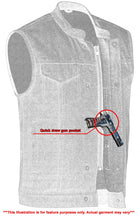 Load image into Gallery viewer, Men's Blue Rough Rub-Off Raw Finish Denim Vest