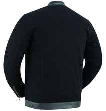 Load image into Gallery viewer, Men's Full Cut Denim Jacket – Leather Trim &amp; Hidden Pockets