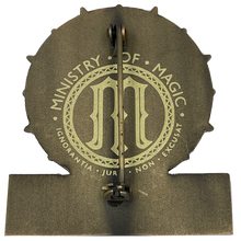 Load image into Gallery viewer, BL3-011 DMLE Ulick Gamp Police Department of Magical Law Enforcement Full Size Shield with hinged pin back