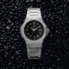 Load image into Gallery viewer, DS104SS - DAY TRIP STEEL SILVER AND BLACK WATCH