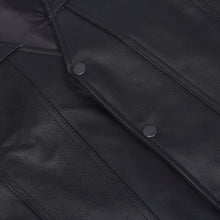 Load image into Gallery viewer, Clubster Men's Black Milled Cowhide Side Lace Motorcycle Leather Vest