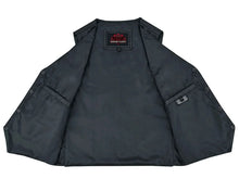 Load image into Gallery viewer, Men&#39;s Traditional Light Weight Black Leather Motorcycle Vest