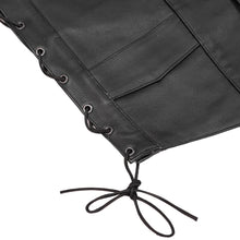 Load image into Gallery viewer, Men's Traditional Leather side lacing Vest - Black
