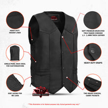 Load image into Gallery viewer, Men's Gold Traditional Vest - Black