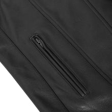Load image into Gallery viewer, Buffalo Nickel Black Leather Vest for Men - Customizable Back &amp; Satin Liner