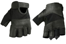 Load image into Gallery viewer, Leather/ Mesh Fingerless Glove