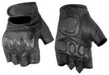 Load image into Gallery viewer, ForceGuard Men's  leather Fingerless gloves